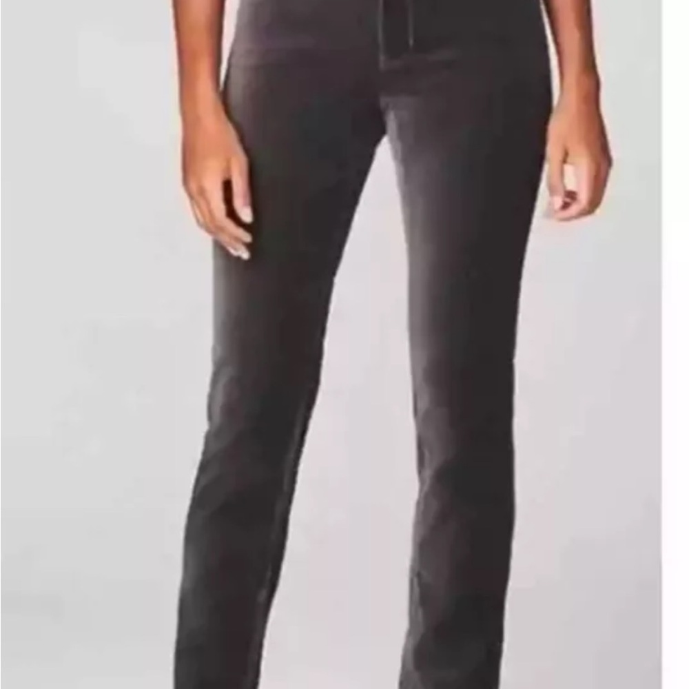 J Jill Charcoal Gray Velvet Velour Pants Jeans Stretch Women’s Size 8 Petite